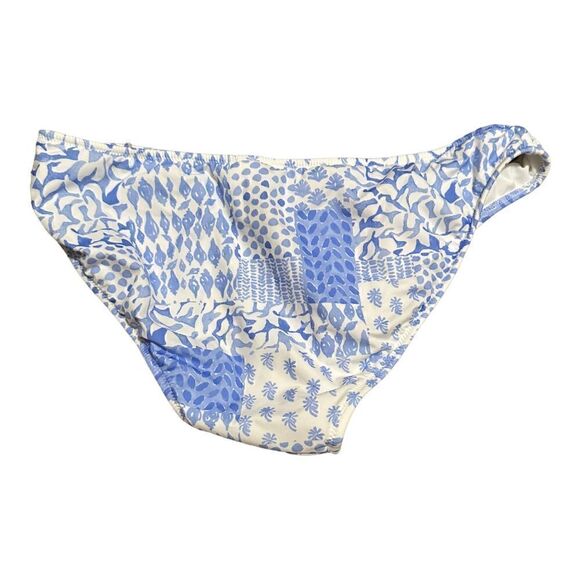 Vineyard Vines | Blue Painted Patchwork Classic Bikini Bottom | S - Picture 2 of 5